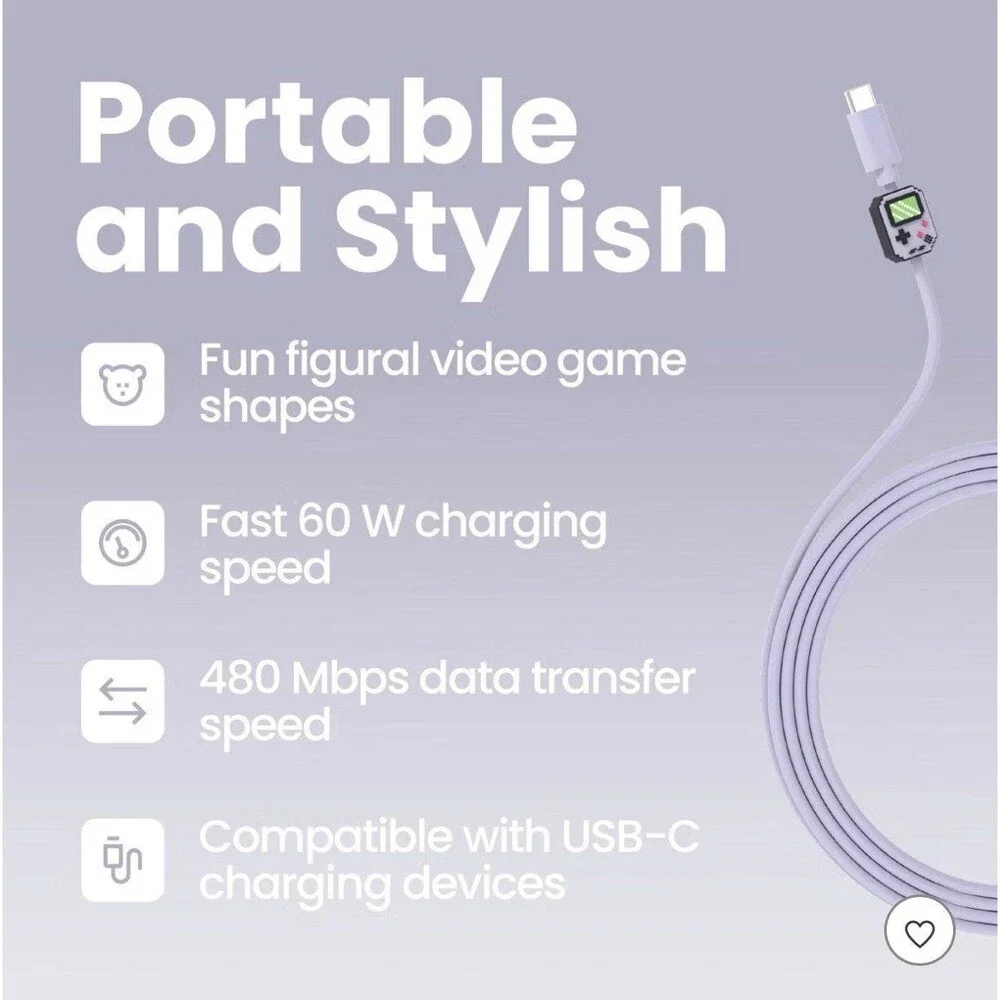 GEMS Figural 3ft USB-C Cable -‎ Video Game